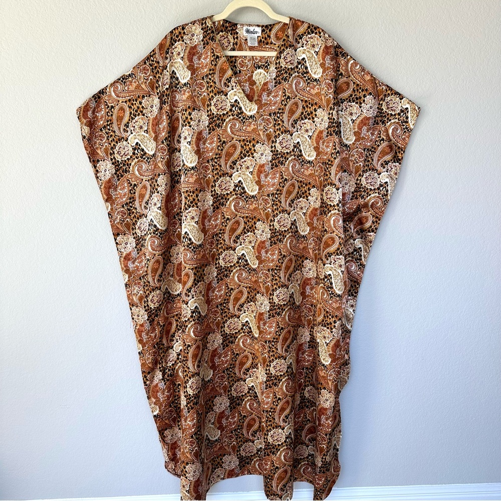 Winlar Caftan Paisley Leopard Cheetah Animal Print OS